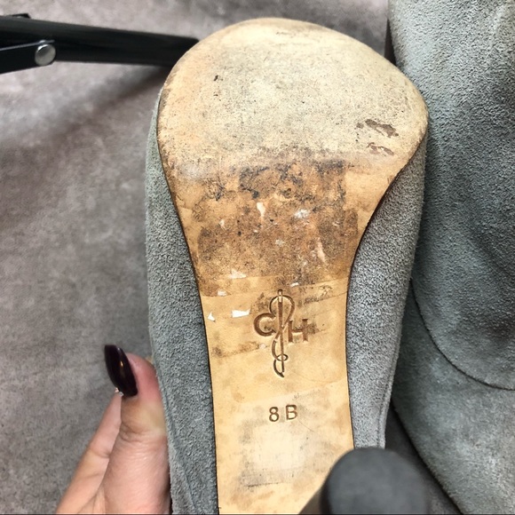 Cole Haan Josephine suede booties w/wood heel Sz 8 - Picture 6 of 6